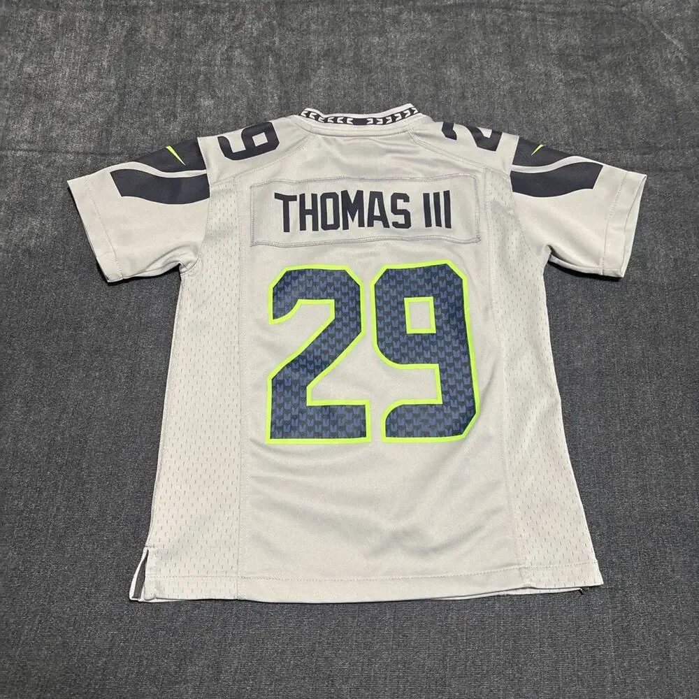 Nike Seattle Seahawks Earl Thomas 29 NFL Jersey Boys Small Wolf Grey